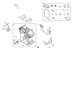 Cylinder Group Diagram and Parts List for 356447-0639-G1 200000 - 399999 Briggs and Stratton Engine